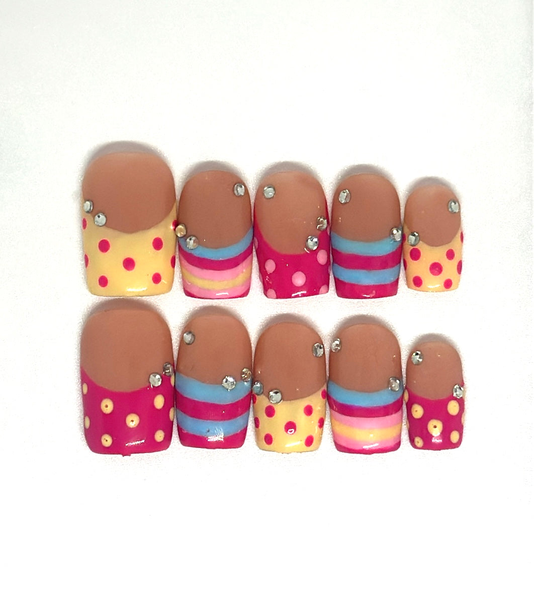Barbie pool party nails