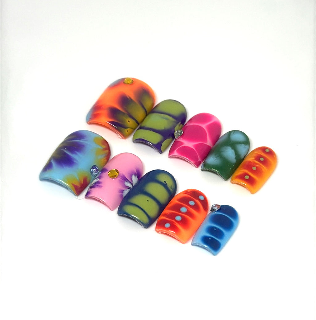 Tie-Dye nails
