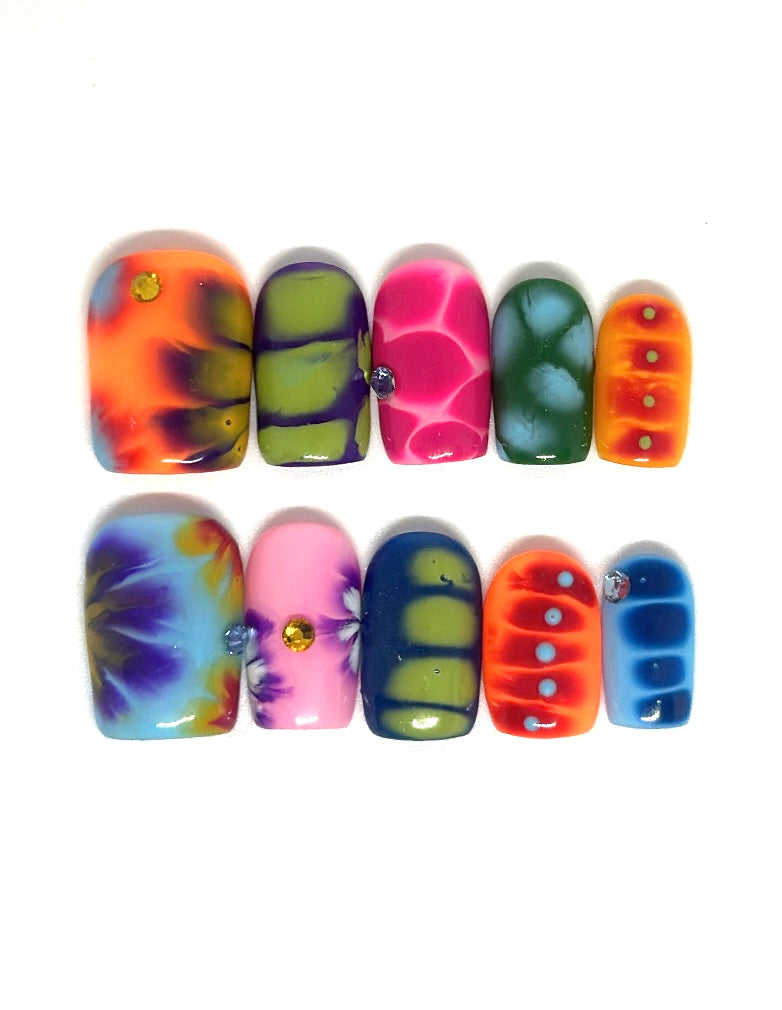 Tie-Dye nails
