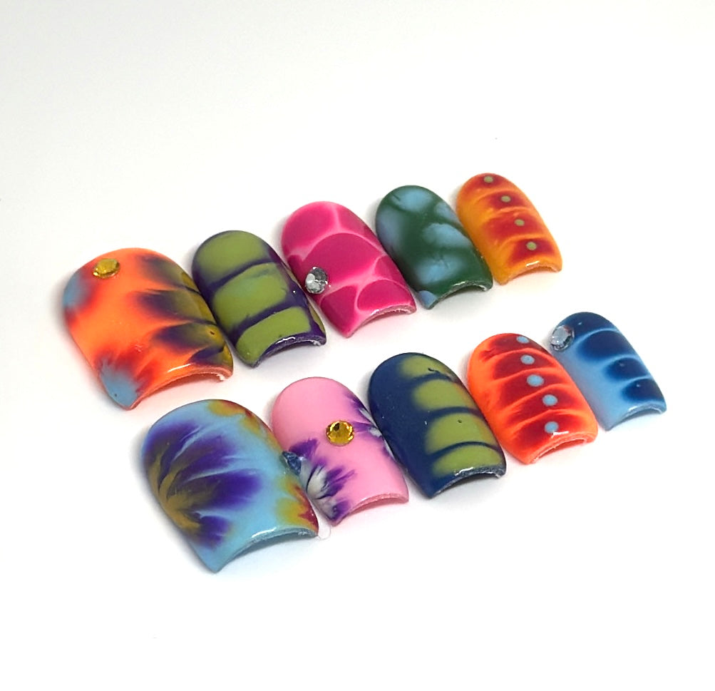 Tie-Dye nails
