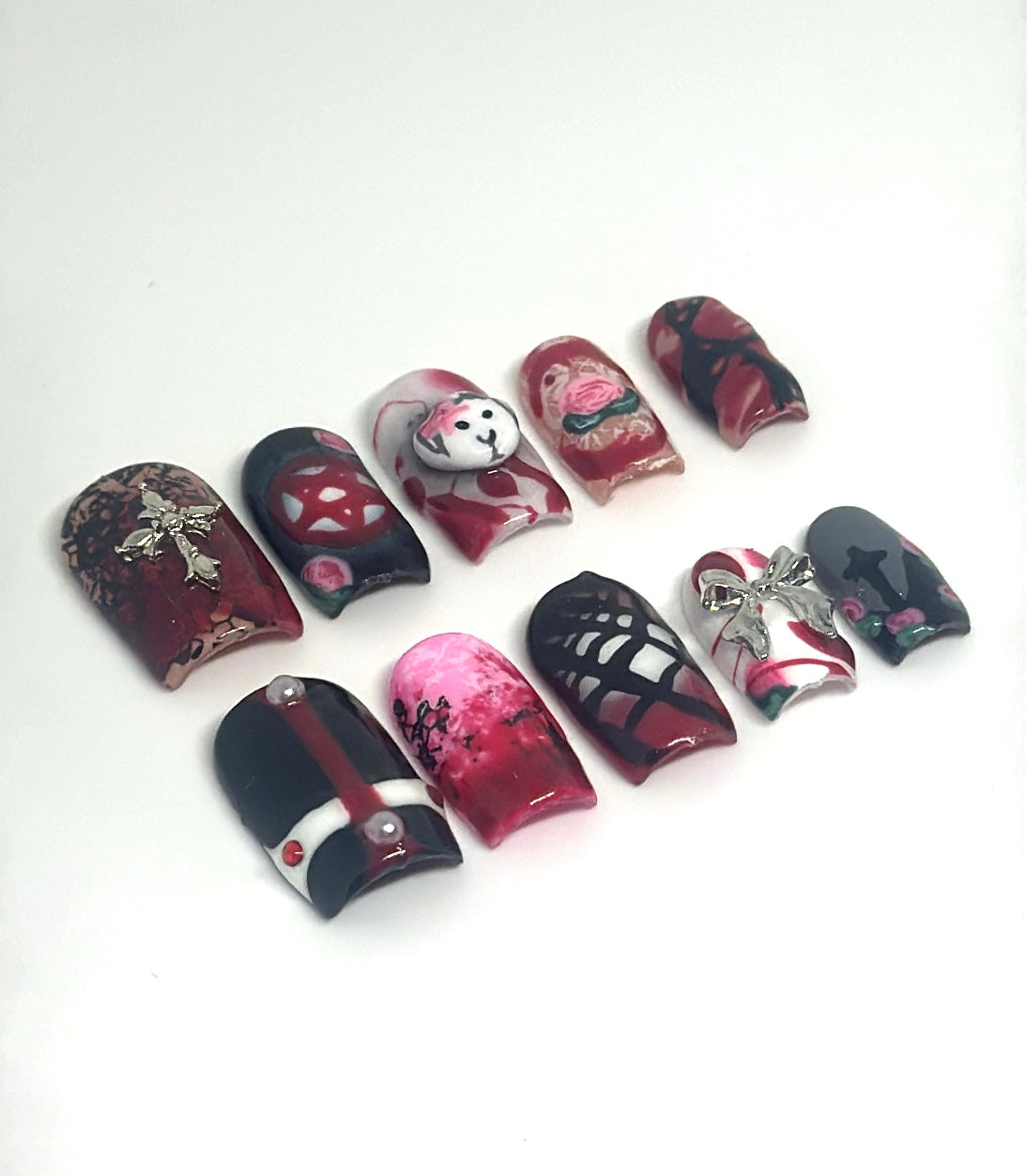 Goth/horror nails