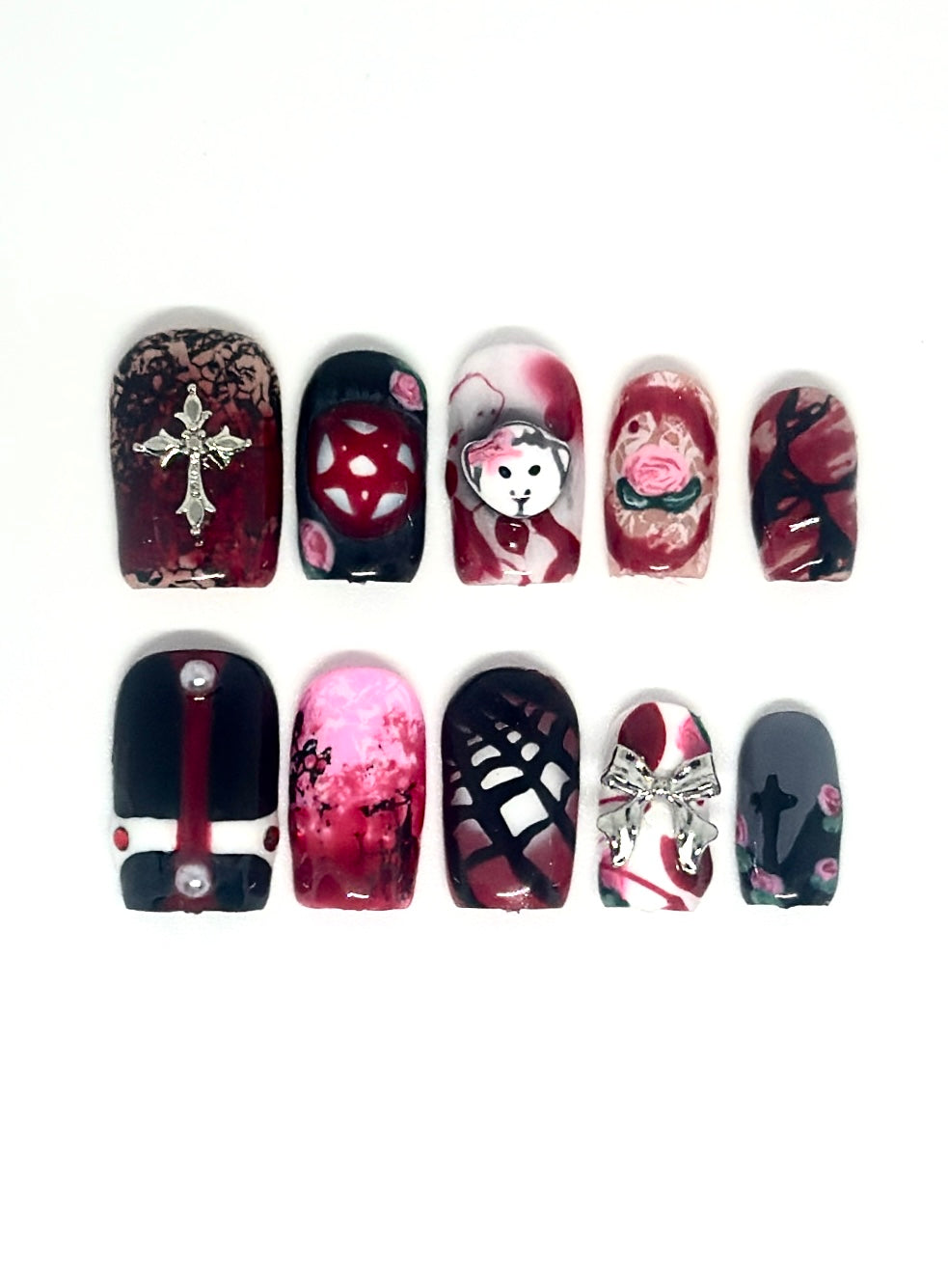 Goth/horror nails